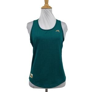 Tracksmith Tank Top Womens S Small Teal Session Curve Hem Breathable Running